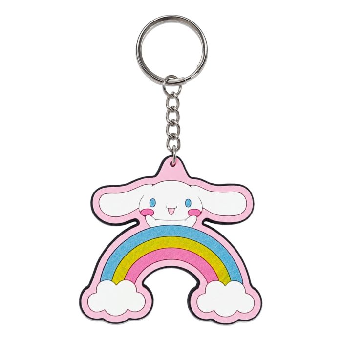 Cinnamoroll - Rubber Keychain with Glitter Effect - Stickers Style - 5,4cm