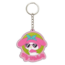My Melody - Rubber Keychain with Glitter Effect- Stickers Style - 5,6cm