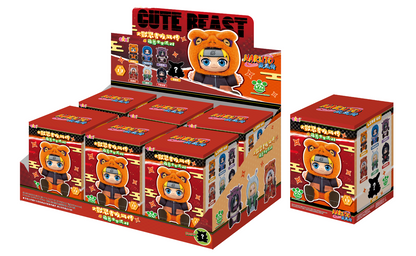 Naruto mini kosebamser med vinylansikt blindbox display Cute Beasts