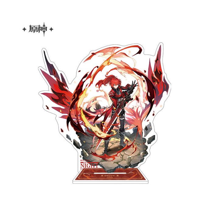 Genshin Impact akrylfigurer, dioramaer og mobilholdere