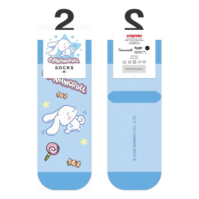 Cinnamoroll - Short Socks - Dance Off - Size 36-40
