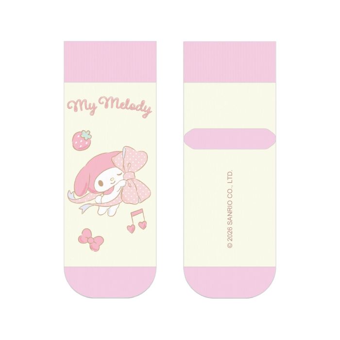 My Melody - Short Socks - Big Ribbon - Size 36-40